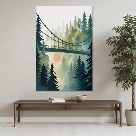 Capilano Suspension Bridge - Canvas Wall Art - Coffee Table - 40x60