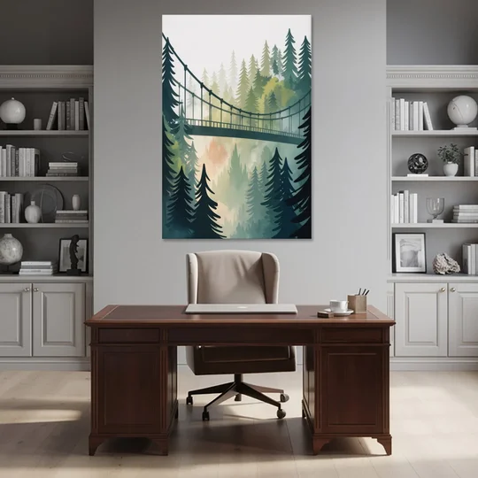 Capilano Suspension Bridge - Canvas Wall Art - Office - 40x60