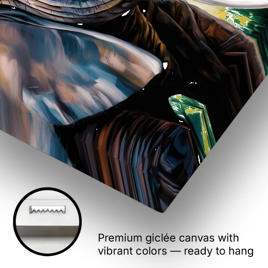 Captivating Elephant Eye Close-Up - Canvas Wall Art - Gallery Wrap Corner