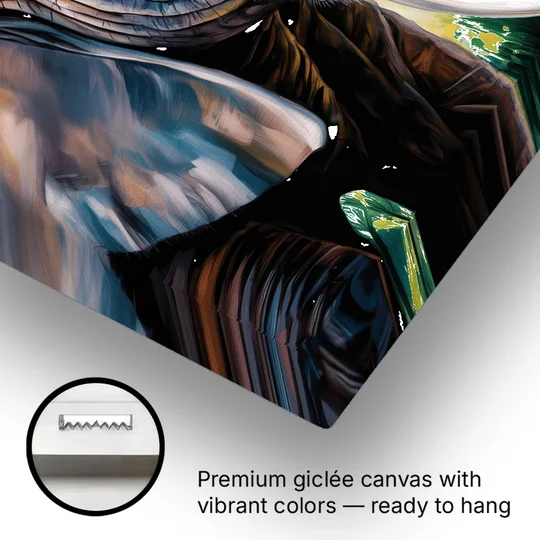Captivating Elephant Eye Close-Up - Canvas Wall Art - Gallery Wrap Corner