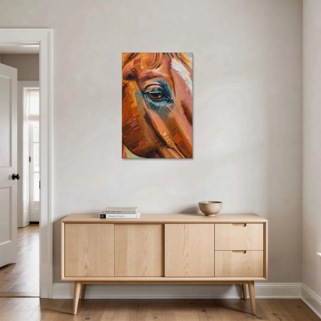 Captivating Horse Eye Close-Up - Canvas Wall Art - Coffee Table - 24x36