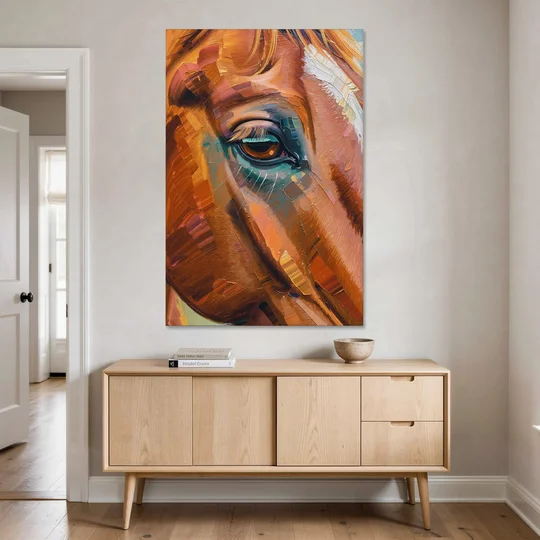 Captivating Horse Eye Close-Up - Canvas Wall Art - Coffee Table - 40x60