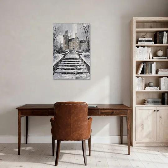Casa Loma Historic View - Canvas Wall Art - Office - 24x36