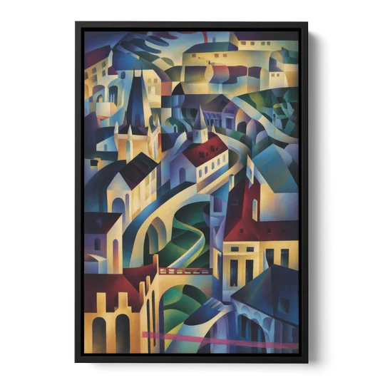 Castle Hill Views - Black Framed Canvas Wall Art - Front