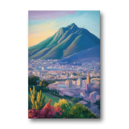 Cerro de la Silla View - Canvas Wall Art - Front