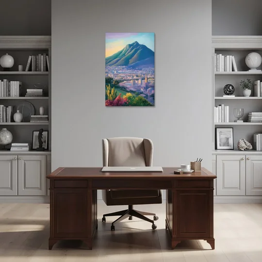 Cerro de la Silla View - Canvas Wall Art - Office - 24x36