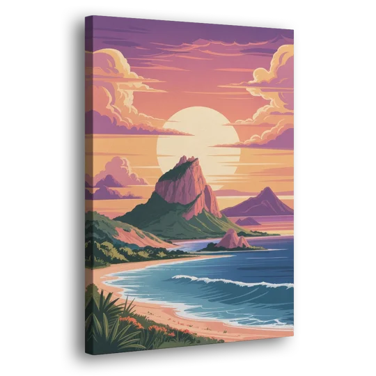 Cerro del Crestón Sunset - Canvas Wall Art - Side