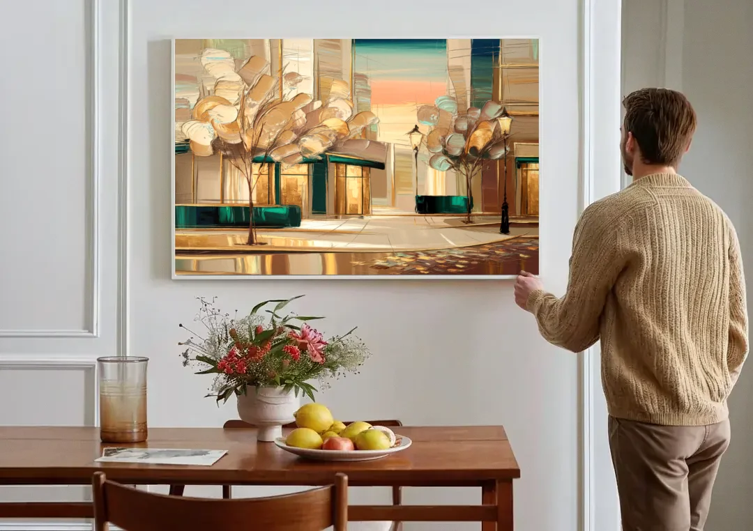 Chandler Artistic Vibes canvas wall art above a dining table