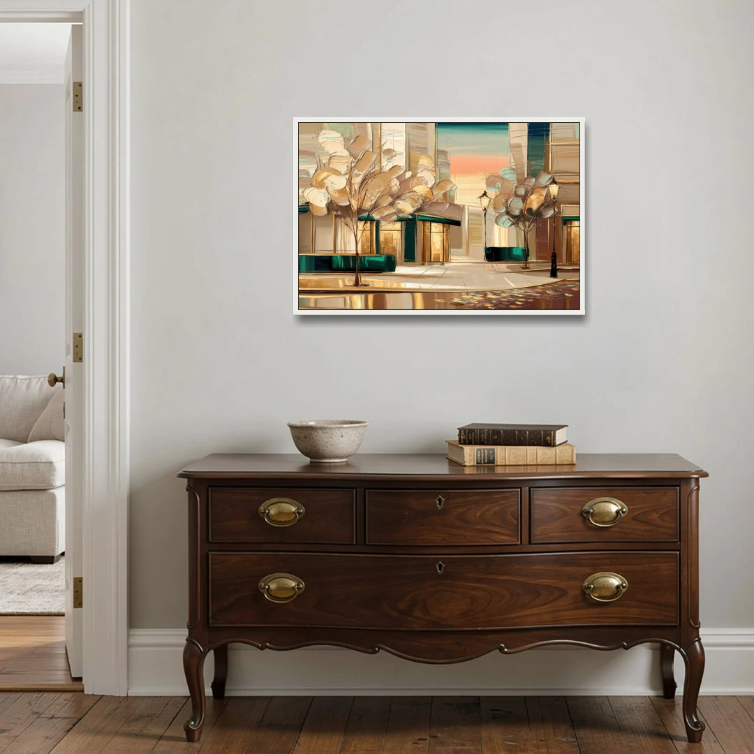 Chandler Artistic Vibes - White Framed Canvas Wall Art - Coffee Table - 36x24