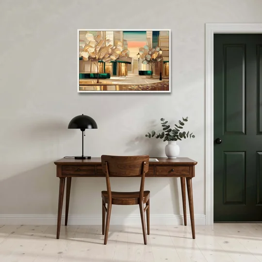Chandler Artistic Vibes - White Framed Canvas Wall Art - Office - 36x24