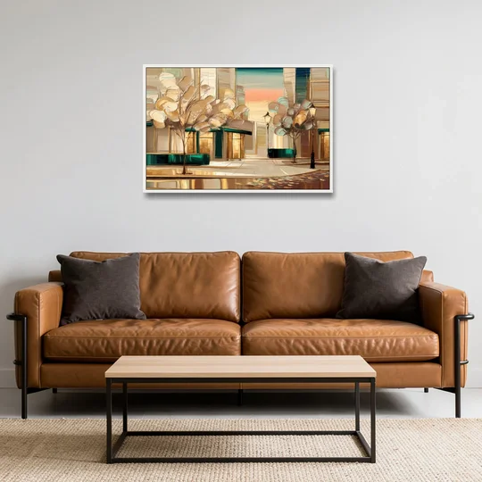Chandler Artistic Vibes - White Framed Canvas Wall Art - Sofa - 36x24