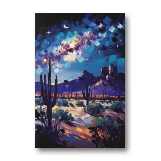 Chandler Desert Night Sky - Canvas Wall Art - Front