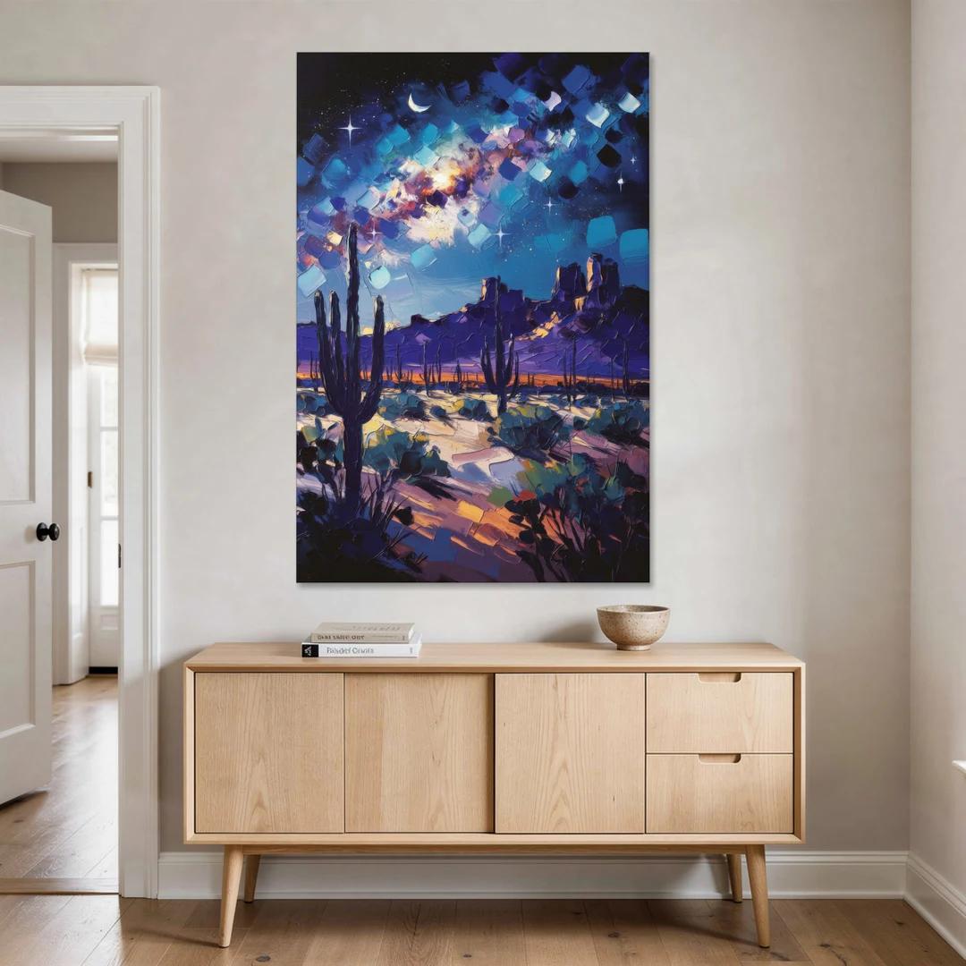 Chandler Desert Night Sky - Canvas Wall Art - Coffee Table - 40x60