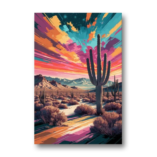 Chandler Desert Sunset - Canvas Wall Art - Front