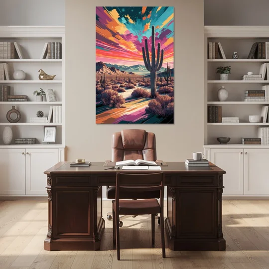 Chandler Desert Sunset - Canvas Wall Art - Office - 40x60