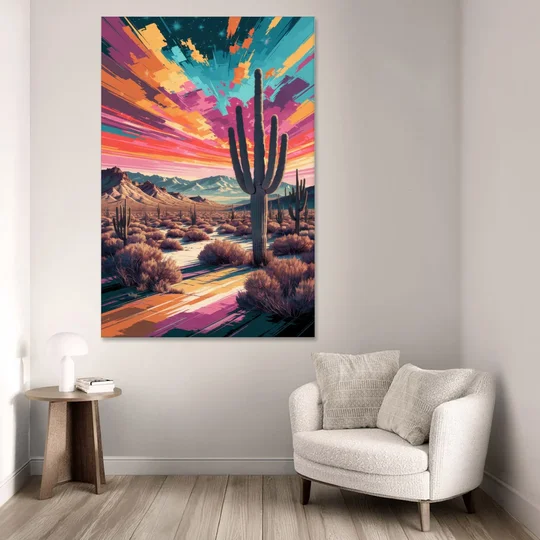 Chandler Desert Sunset - Canvas Wall Art - Sofa - 40x60