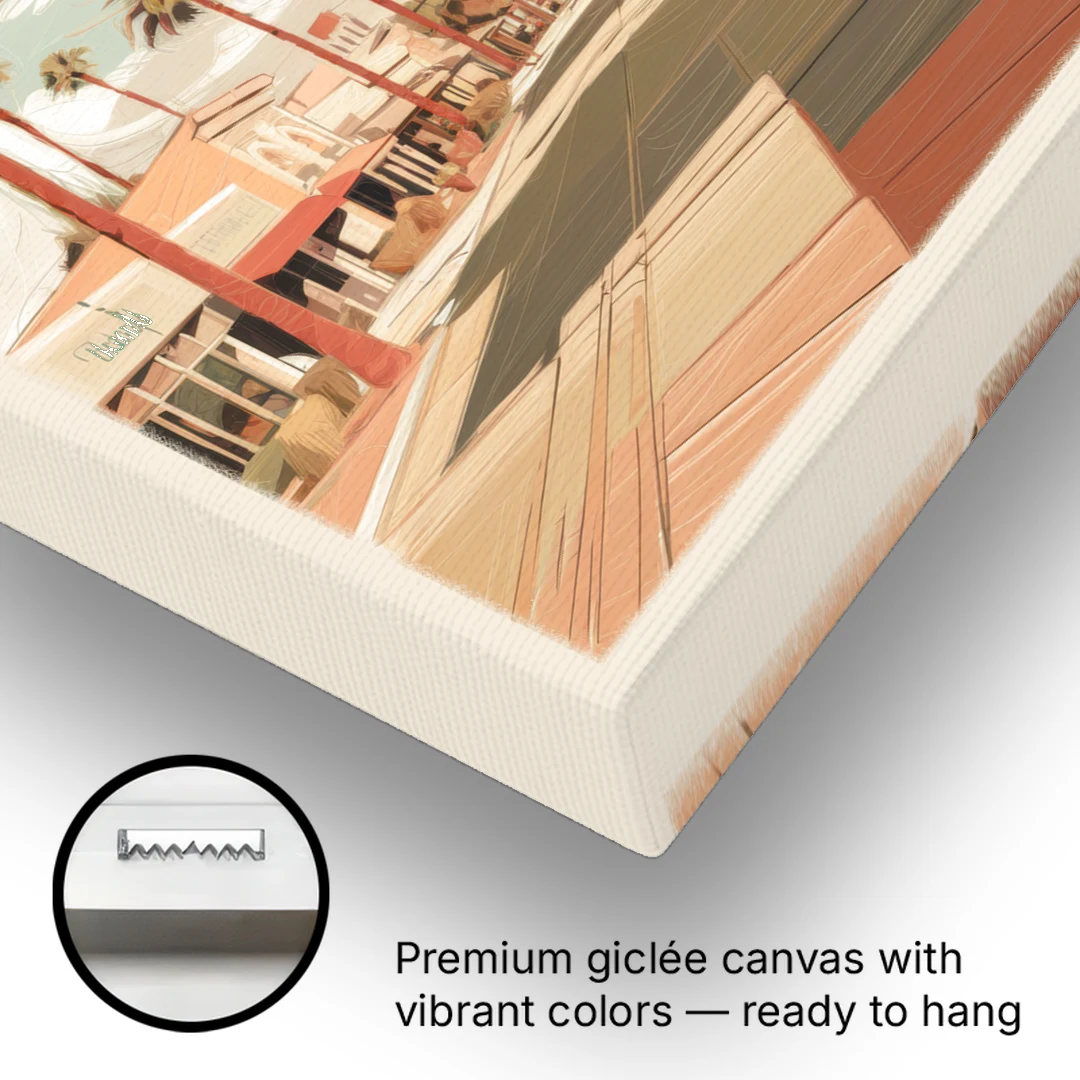 Chandler Downtown Streets - Canvas Wall Art - Gallery Wrap Corner