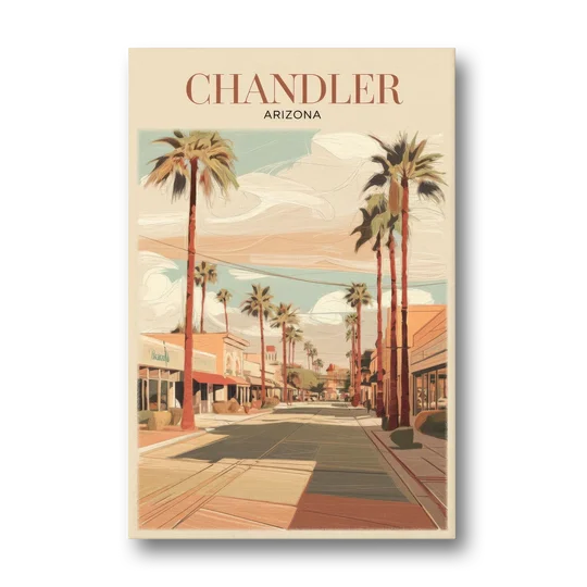 Chandler Downtown Streets - Canvas Wall Art - Front