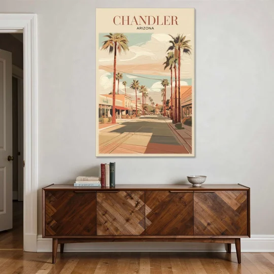 Chandler Downtown Streets - Canvas Wall Art - Coffee Table - 40x60
