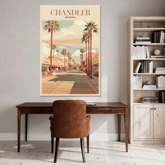 Chandler Downtown Streets - Canvas Wall Art - Office - 40x60
