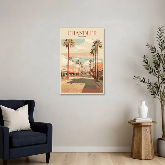 Chandler Downtown Streets - Canvas Wall Art - Sofa - 24x36