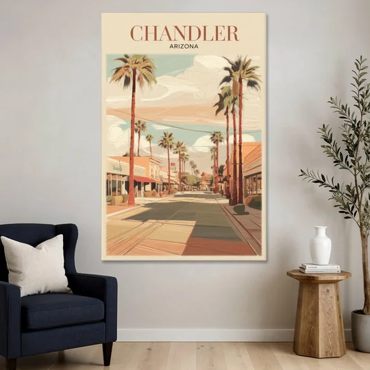 Chandler Downtown Streets - Canvas Wall Art - Sofa - 40x60