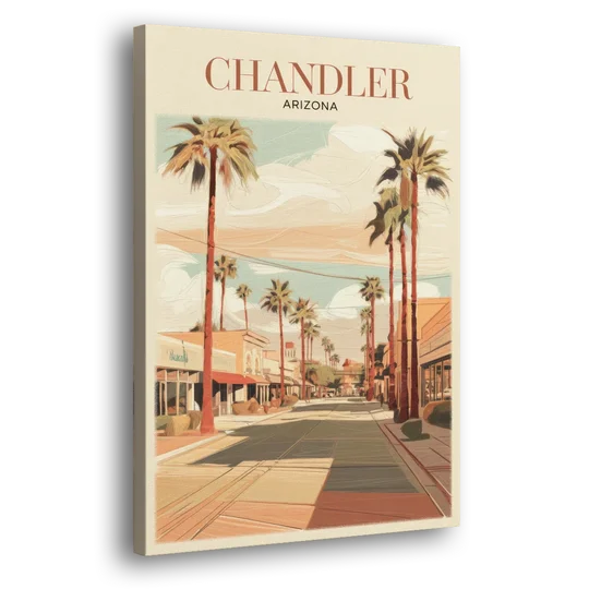 Chandler Downtown Streets - Canvas Wall Art - Side