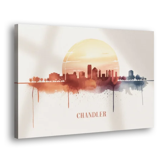 Chandler Skyline View - Canvas Wall Art - Side