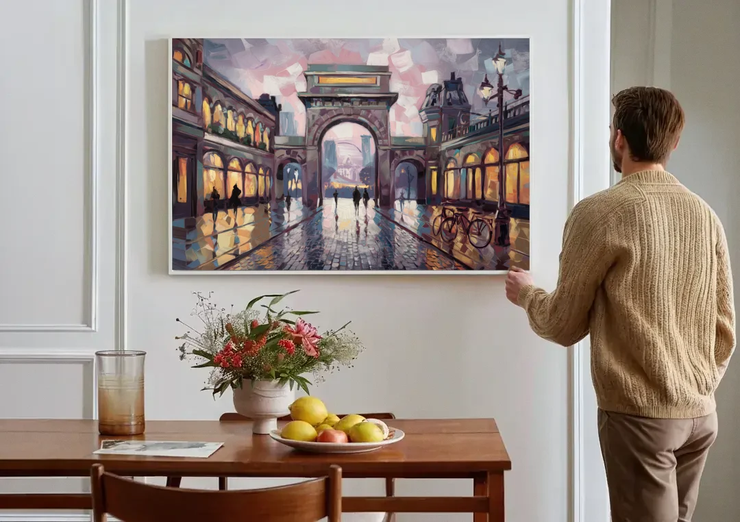 Chandler Urban Charm canvas wall art above a dining table