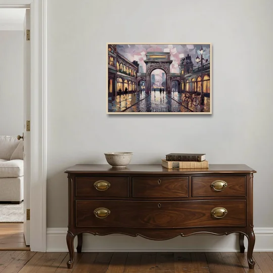 Chandler Urban Charm - Oak Framed Canvas Wall Art - Coffee Table - 36x24