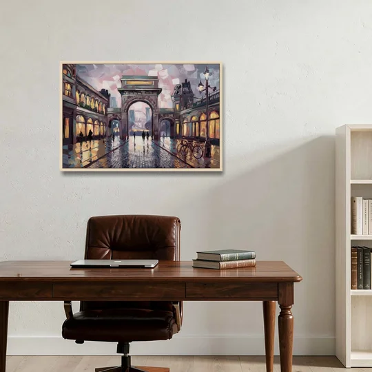 Chandler Urban Charm - Oak Framed Canvas Wall Art - Office - 36x24