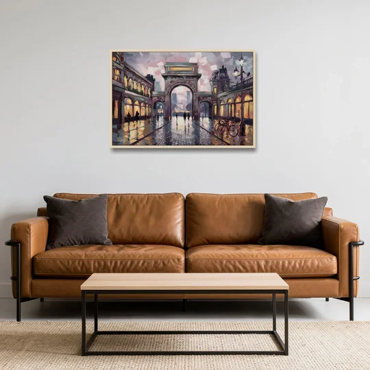 Chandler Urban Charm - Oak Framed Canvas Wall Art - Sofa - 36x24
