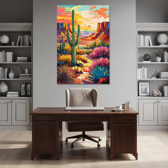 Chandler Vibrant Southwest - Canvas Wall Art - Office - 40x60