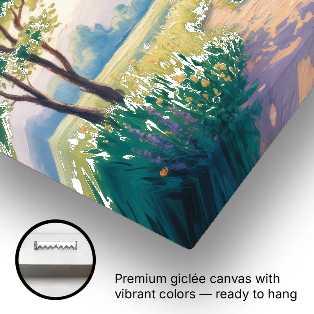 Chapel Serenity Aesthetic Christian - Canvas Wall Art - Gallery Wrap Corner
