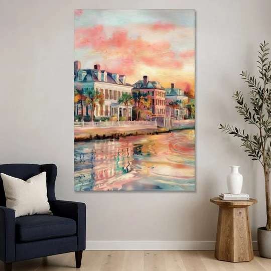 Charleston Battery District - Canvas Wall Art - Sofa - 40x60