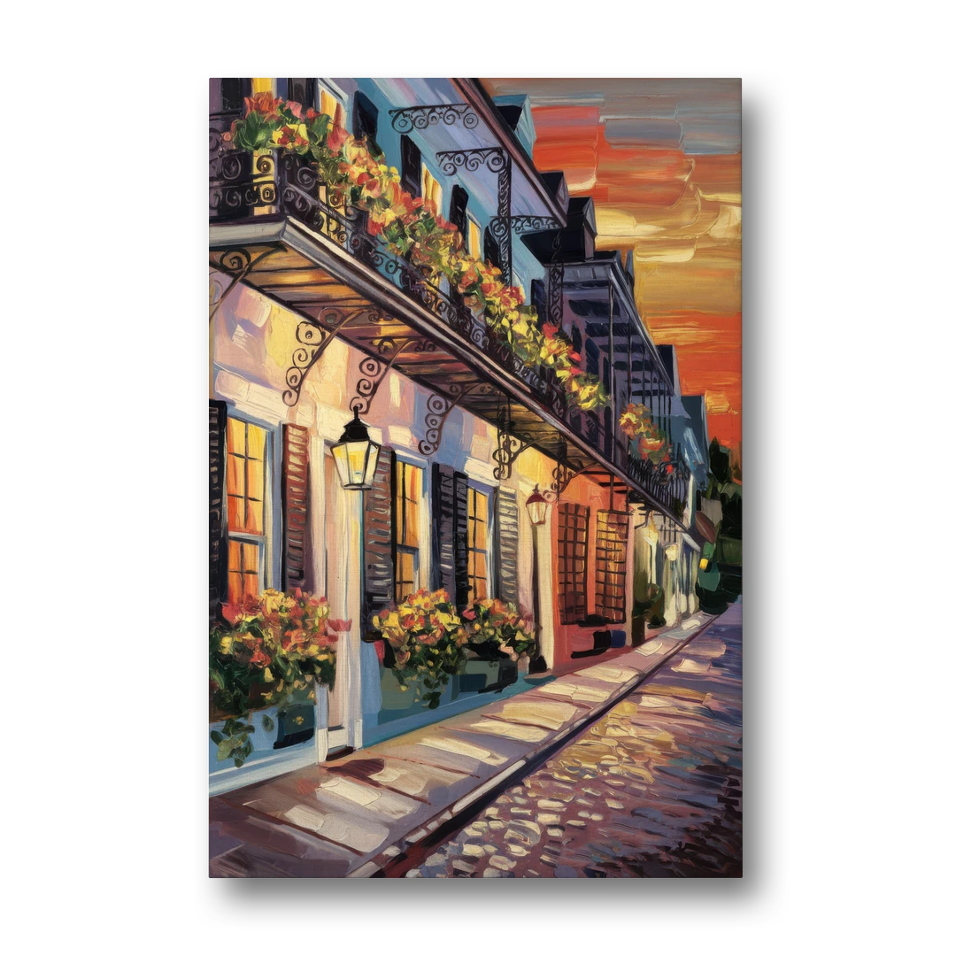 Charleston French Quarter - Canvas Wall Art - Front
