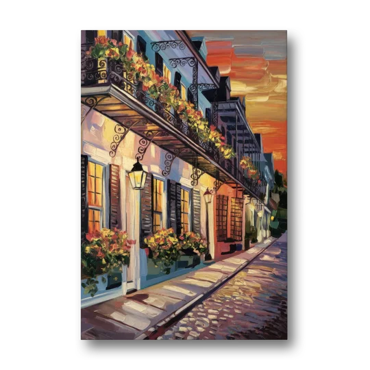 Charleston French Quarter - Canvas Wall Art - Front