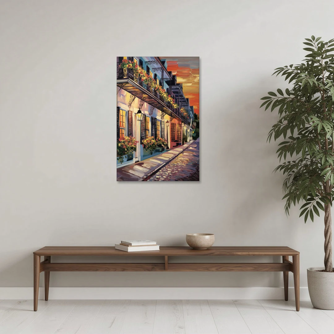 Charleston French Quarter - Canvas Wall Art - Coffee Table - 24x36