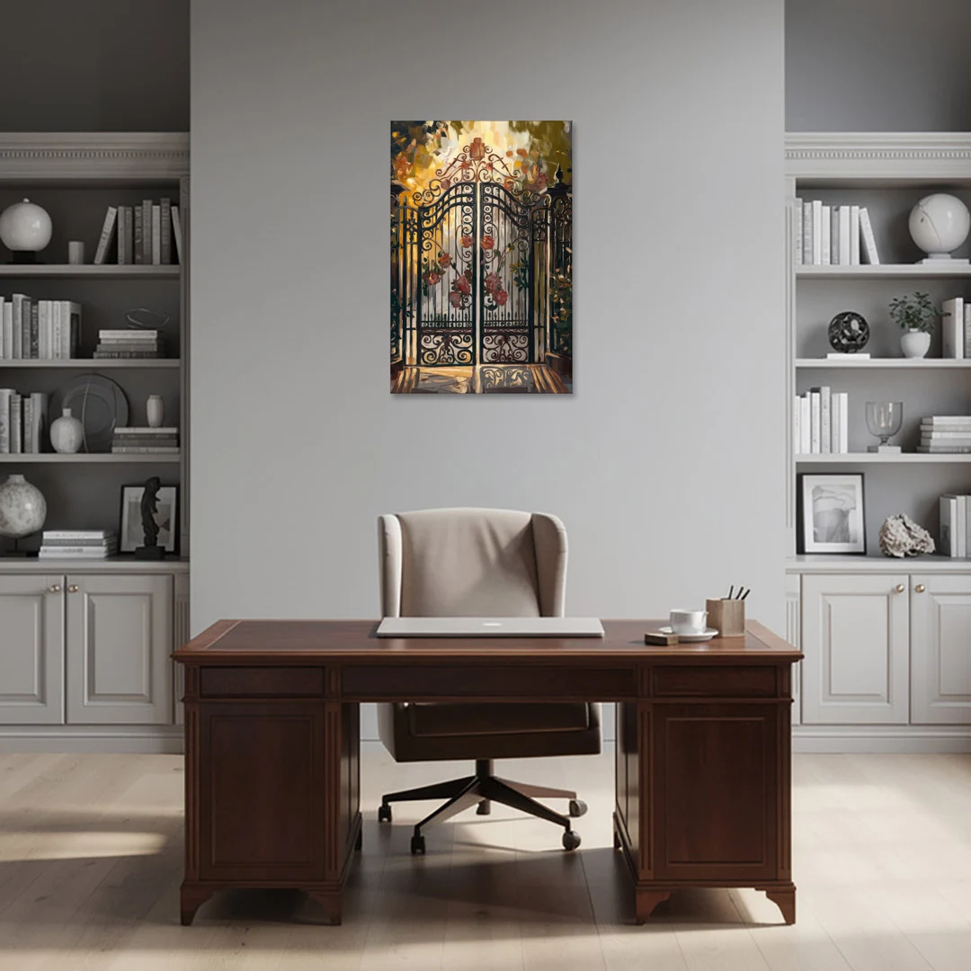 Charleston Iconic Gates - Canvas Wall Art - Office - 24x36