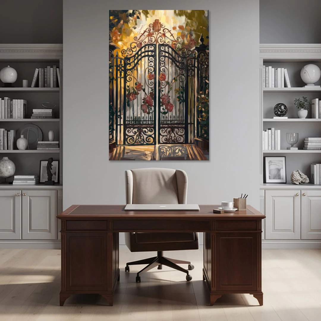 Charleston Iconic Gates - Canvas Wall Art - Office - 40x60