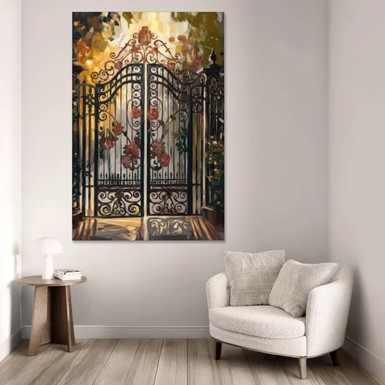 Charleston Iconic Gates - Canvas Wall Art - Sofa - 40x60