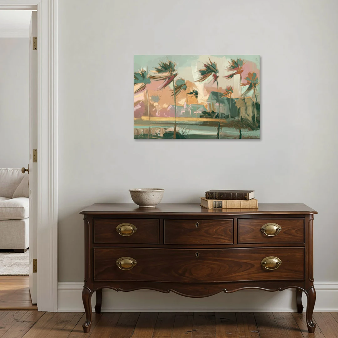 Charleston Palmetto Trees - Canvas Wall Art - Coffee Table - 36x24