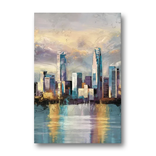 Charlotte Uptown Skyline - Canvas Wall Art - Front