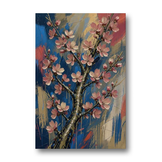 Cherry Blossom Canvas Art of a Rising Bough - Canvas Wall Art - Front