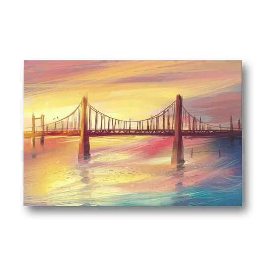 Chesapeake Bay Bridge Reflections - Canvas Wall Art - Front