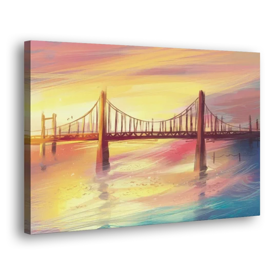 Chesapeake Bay Bridge Reflections - Canvas Wall Art - Side