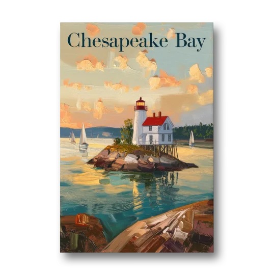 Chesapeake Bay Nautical Charm - Canvas Wall Art - Front