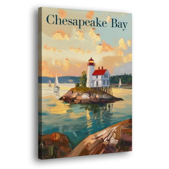 Chesapeake Bay Nautical Charm - Canvas Wall Art - Side