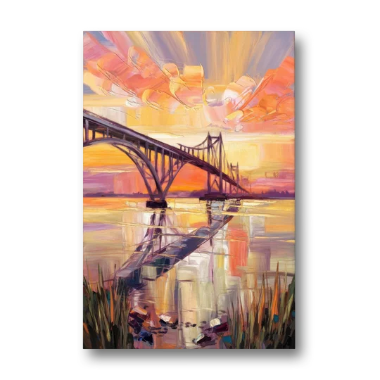 Chesapeake Bridge Panorama - Canvas Wall Art - Front