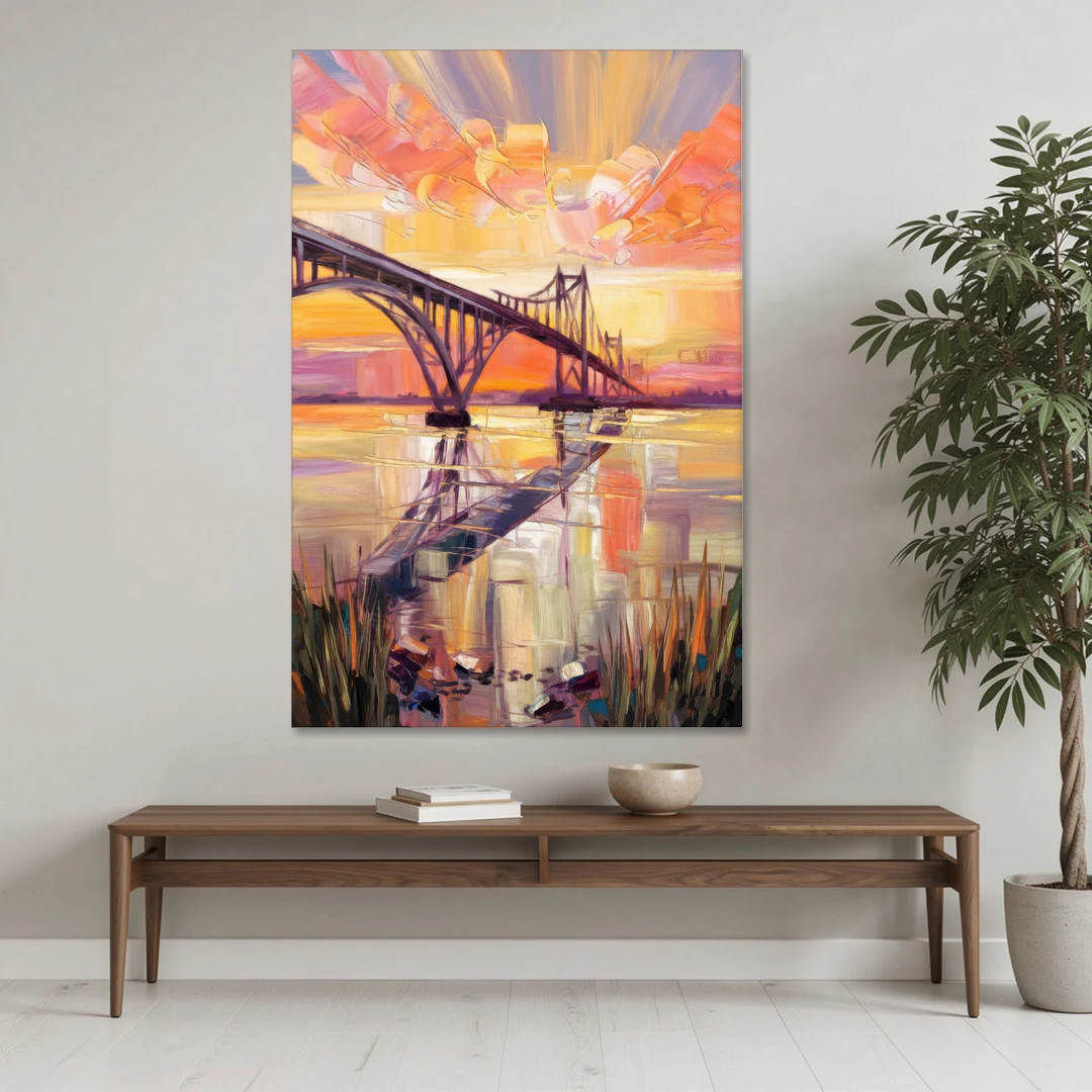Chesapeake Bridge Panorama - Canvas Wall Art - Coffee Table - 40x60